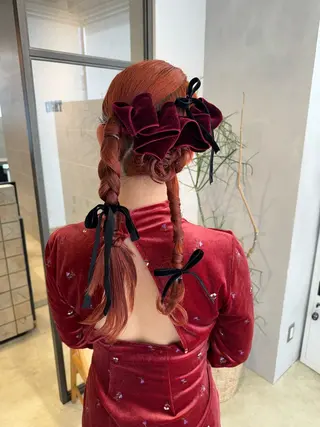 ロング ヘアアレンジ 透明感カラー✨艶髪 制作🌱山根あゆみのヘアスタイル