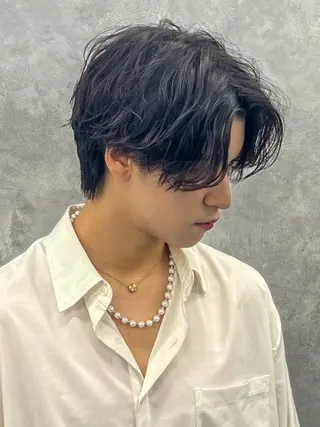 ミディアム メンズ kei/透明感カラー /縮毛矯正/メンズのヘアスタイル