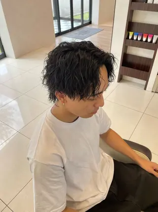 ミディアム 竹田 京人のヘアスタイル