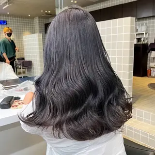 ロング カラー 韓国風艶髪🎀 暖色カラー🤍のヘアスタイル