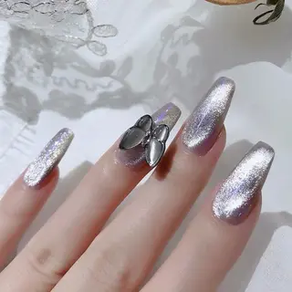 ロング カラー ネイル Q Free nailsのネイルデザイン