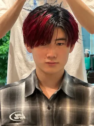 ショート カラー メンズ メンズ特化/ センターパート/八谷のヘアスタイル