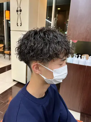 ショート パーマ メンズ AROH  men's cut&men's perm 船橋店所属・🧊メンズ特化🧊 高木航希のヘアスタイル