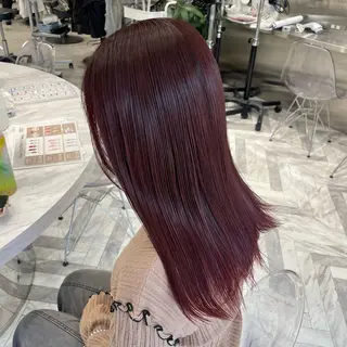 セミロング カラー ななみ.⋆𝜗𝜚 艶カラー/まつパのヘアスタイル