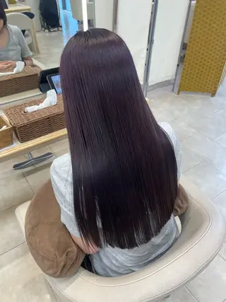 ロング カラー 透明感ワンカラー🎀 レイヤー/AOのヘアスタイル