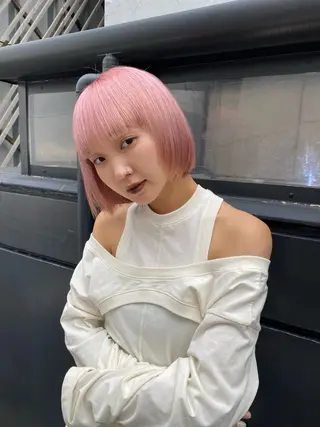 ショート cinq   PROJECT所属・ミルクティーベージュ /ボブ/あげは🎀のヘアスタイル