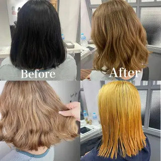 ショート カラー 髪質改善×矯正🫧 韓国ヘアasamiのヘアスタイル