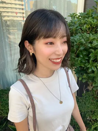 ミディアム 韓国風ヘア♡ runaのヘアスタイル