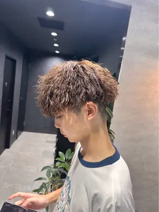 ミディアム カラー パーマ メンズ 🔥メンズ特化🔥 藍斗のヘアスタイル