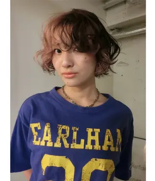 ミディアム パーマ ハッシュカット/ MAYAのヘアスタイル