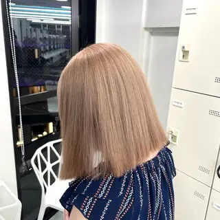 ミディアム カラー ハイトーン/ 髪質改善/上質艶髪のヘアスタイル