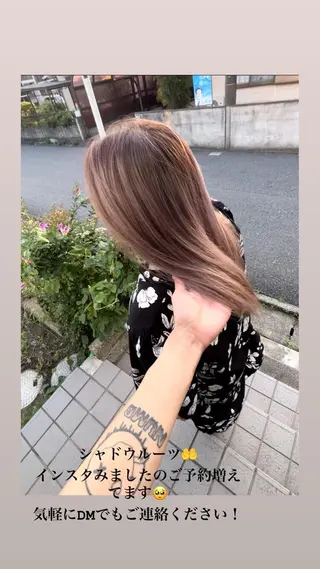 カラー BEEST所属・ate 【暖色/ハイトーン】のヘアスタイル