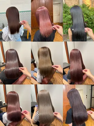 セミロング カラー パーマ ヘアアレンジ カラー/髪質改善スペ シャリスト宮本　伸一のヘアスタイル