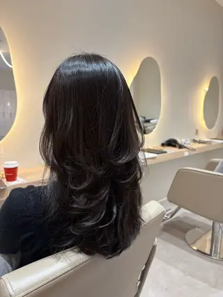 ロング カラー レイヤー/透明感/髪 質改善/メンズ/佐藤のヘアスタイル