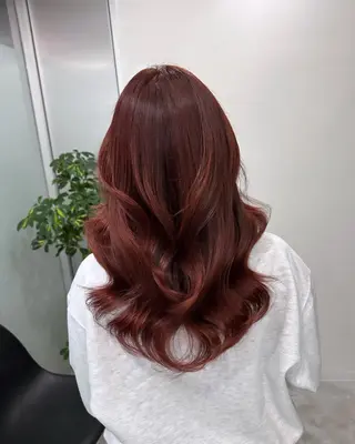 ミディアム カラー 韓国風/顔周りカット /髪質改善RYOTAのヘアスタイル