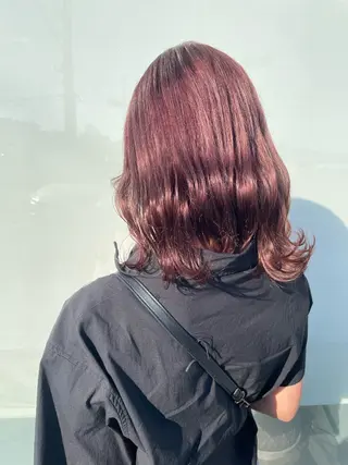 セミロング カラー FLUNSいわき所属・岩岸 すずのヘアスタイル