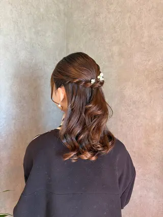 ヘアアレンジ 髪質改善×韓国風/小 顔レイヤー/早瀬櫻子のマツエク・マツパデザイン