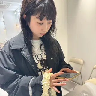 セミロング カラー パーマ お洒落パーマ/ 艶カラー/michiのヘアスタイル