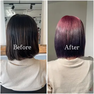 ミディアム カラー ムラ修正/ ハイトーン💖Riaのヘアスタイル
