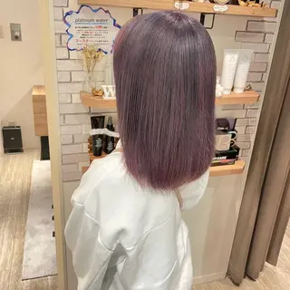 ミディアム カラー 大人可愛い/レイヤー /ブリーチ/溝口誠二のヘアスタイル