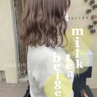 セミロング カラー アトリエシルク 大宮店所属・【ブリーチカラー】 ハマダマユのヘアスタイル
