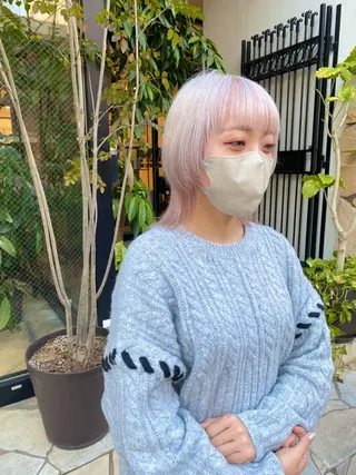 ショート COCOLOeAST所属・yumeno🫧 ハイトーン/ボブ🕊のヘアスタイル