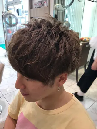 ショート カラー メンズ 【メンズ縮毛矯正】 田中秀斗のヘアスタイル