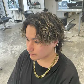 ショート カラー パーマ メンズ メンズ特化美容師/ 藤戸 椋のヘアスタイル