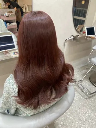 セミロング カラー 新宿/韓国ヘア 中明度カラー/かやのヘアスタイル