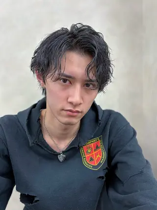 ショート パーマ メンズ k.e.y銀座店所属・安藤幹人 メンズカット/パーマのヘアスタイル