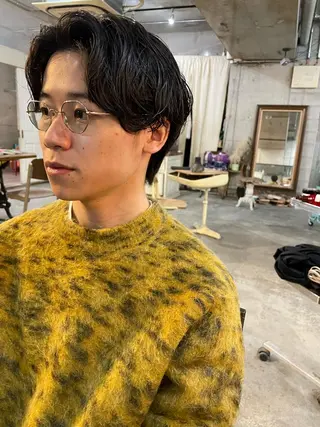 ミディアム パーマ メンズ 口コミ高評価/パーマ Tetsu【テツ】のヘアスタイル