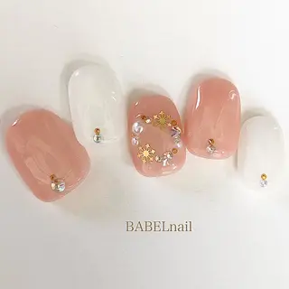 ネイル BABELバベル所属・江戸川橋✨BABEL 【バベル】大人可愛いのネイルデザイン