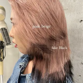 セミロング カラー ハイトーン/ボブ /HBL/AYUNAのヘアスタイル