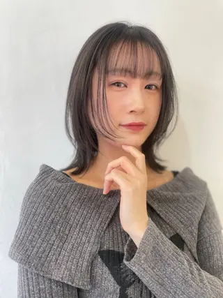 ミディアム カラー ミディアム特化 /透明感カラーmoeのヘアスタイル