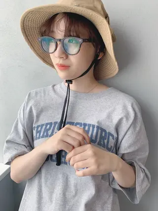 ショート カラー ボブパーマコテ巻き風 パーマNo1深江秀平のヘアスタイル