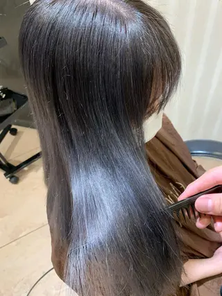 ミディアム カラー 髪質改善美容師 鈴木のヘアスタイル