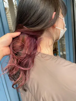 セミロング ブリーチ毛矯正.髪質 改善.髪にドラマをのヘアスタイル