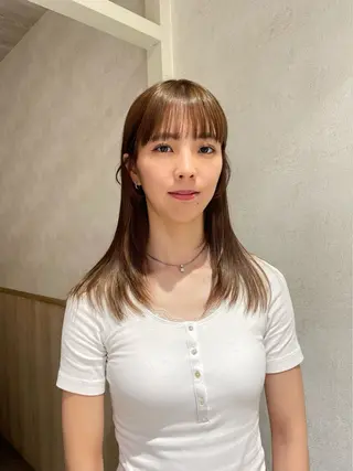 セミロング カラー haru/レイヤー/ ウルフのヘアスタイル