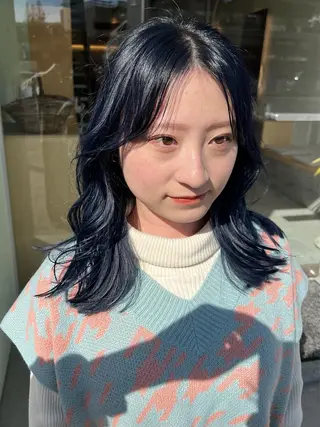 セミロング カラー 武田 久司のヘアスタイル