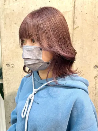 セミロング カラー lani hair salon所属・SHOTO ハイトー ン/デザインカラーのヘアスタイル