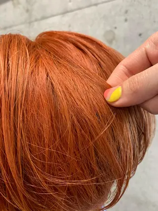 ショート カラー ヘアアレンジ サナ🌱 切りっぱなしボブのヘアスタイル