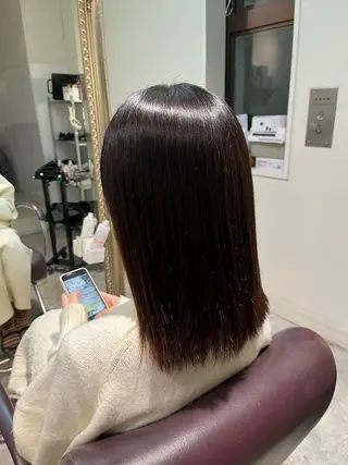 ミディアム カラー フェザーパーマ🌙 毛流れ yuzukiのヘアスタイル