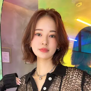 ミディアム カラー Lond luce心斎橋所属・🍀小川大輔🍀 ボブ/ブリーチ🥇のヘアスタイル