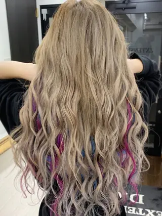 ロング カラー ヘアアレンジ Device ディバイスのヘアスタイル