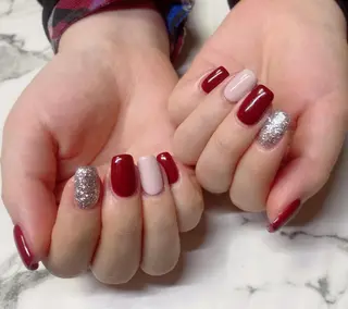 ロング カラー ネイル Q Free nailsのネイルデザイン