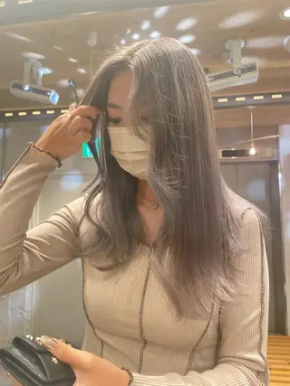 ロング カラー 艶ハイトーン👑♡ NATSUKIのヘアスタイル