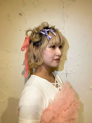 ショート ヘアアレンジ GATE.所属・ちあり ／梅田🎀のヘアスタイル