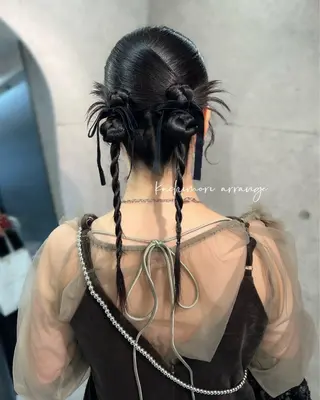 セミロング ヘアアレンジ ヘアメイク/髪質改善 🎀Moeri🎀のヘアスタイル