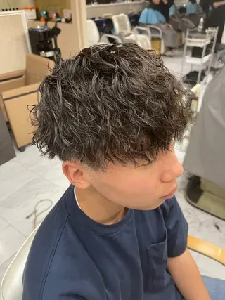 ショート パーマ メンズ ❄️メンズカット 落合諒❄️のヘアスタイル