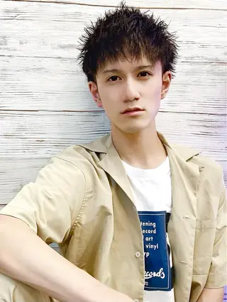 ショート カラー パーマ メンズ LAVENDIA Azabu所属・LAVENDIA 初音のヘアスタイル